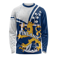 Personalised Finland Long Sleeve Shirt Suomi Lion With Lily of the Valley LT01