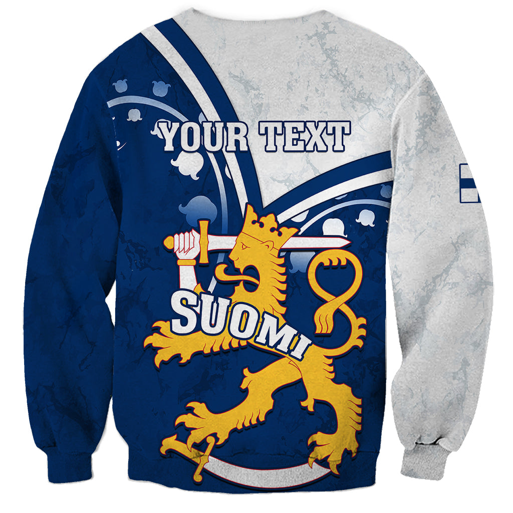 Personalised Finland Sweatshirt Suomi Lion With Lily of the Valley - Wonder Print Shop