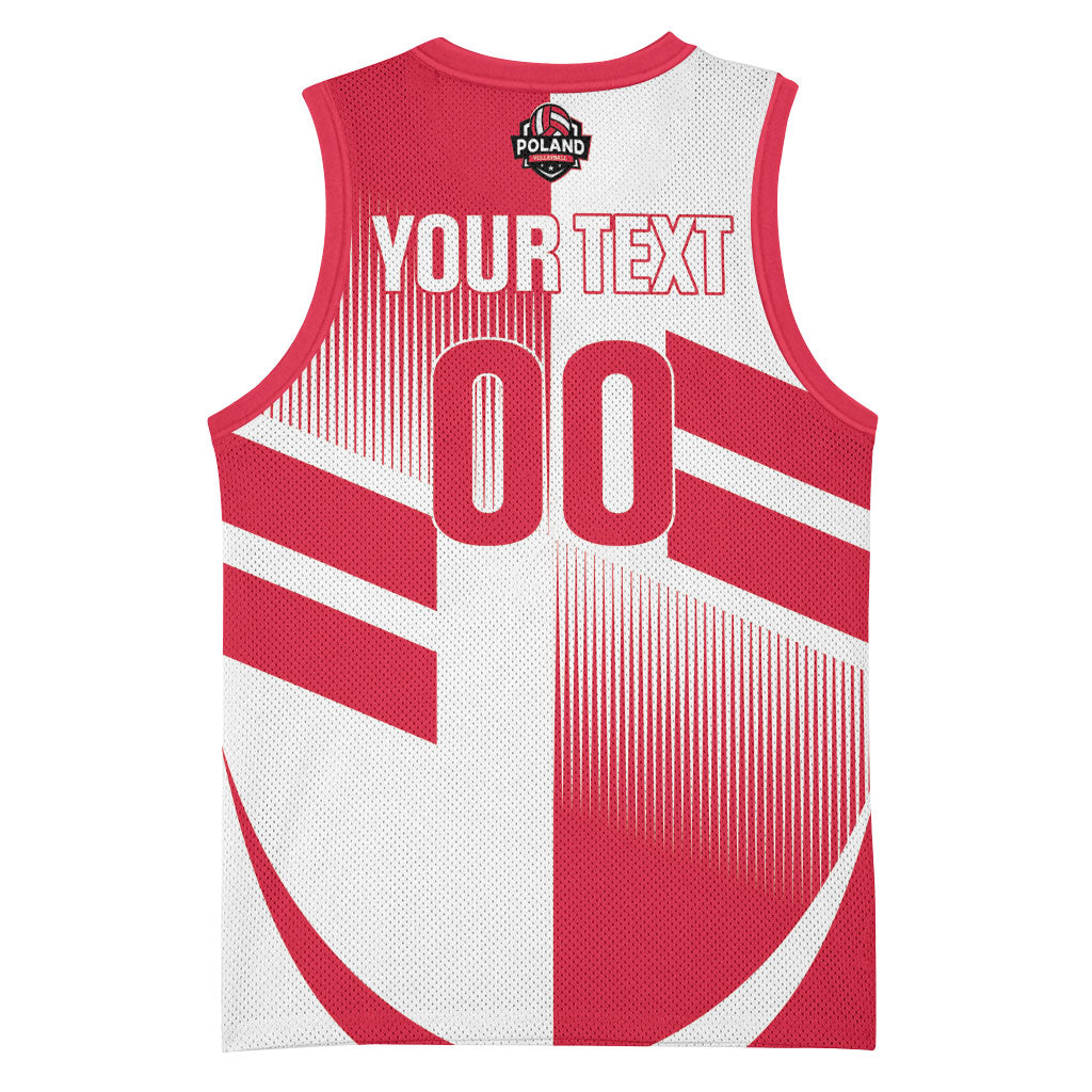 Custom Volleyball 2026 Poland 3rd Champions Basketball Jersey