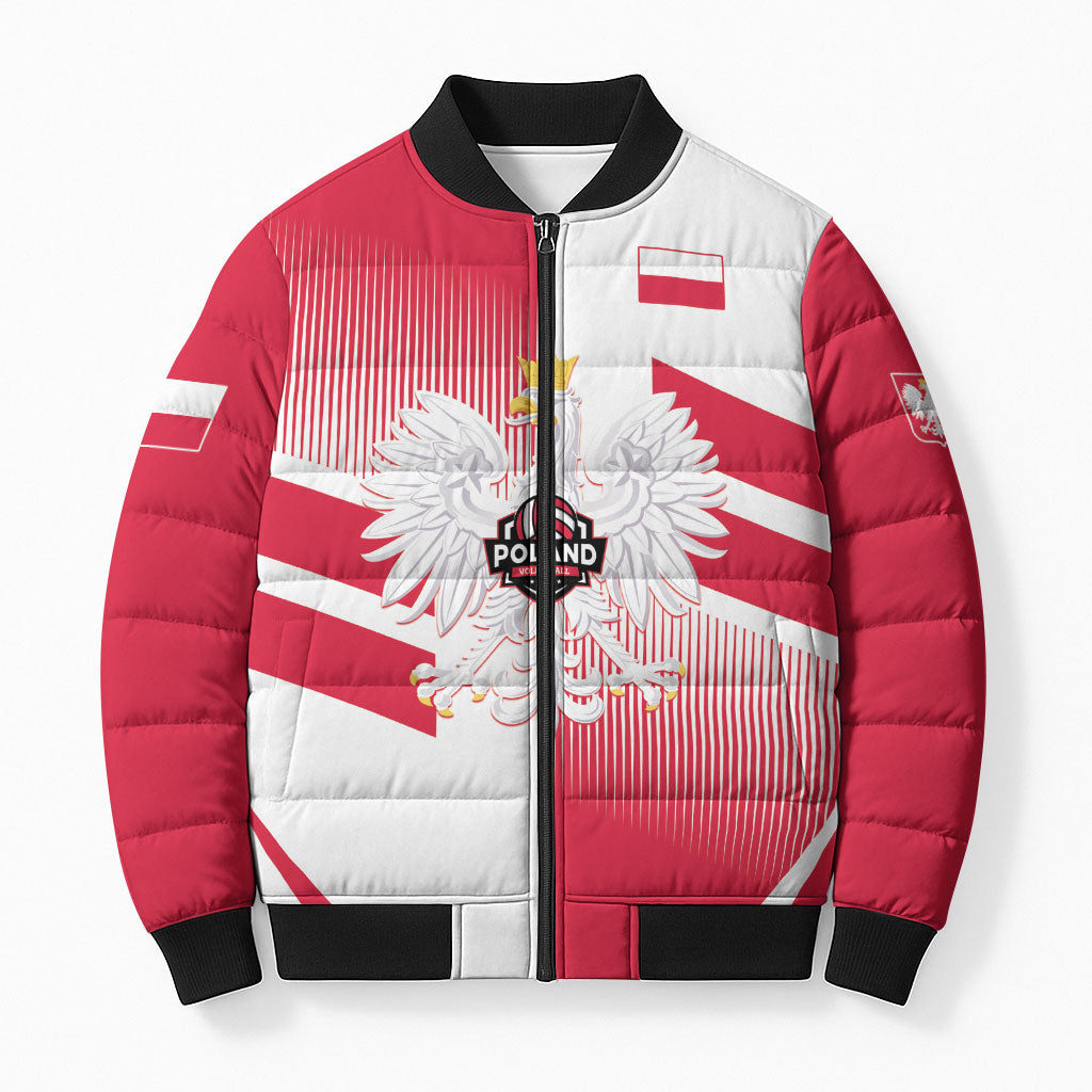 Custom Volleyball 2026 Poland 3rd Champions Bomber Puffer Jacket