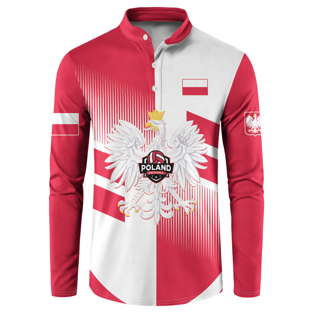 Custom Volleyball 2026 Poland 3rd Champions Button Sweatshirt