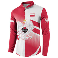 Custom Volleyball 2026 Poland 3rd Champions Button Sweatshirt