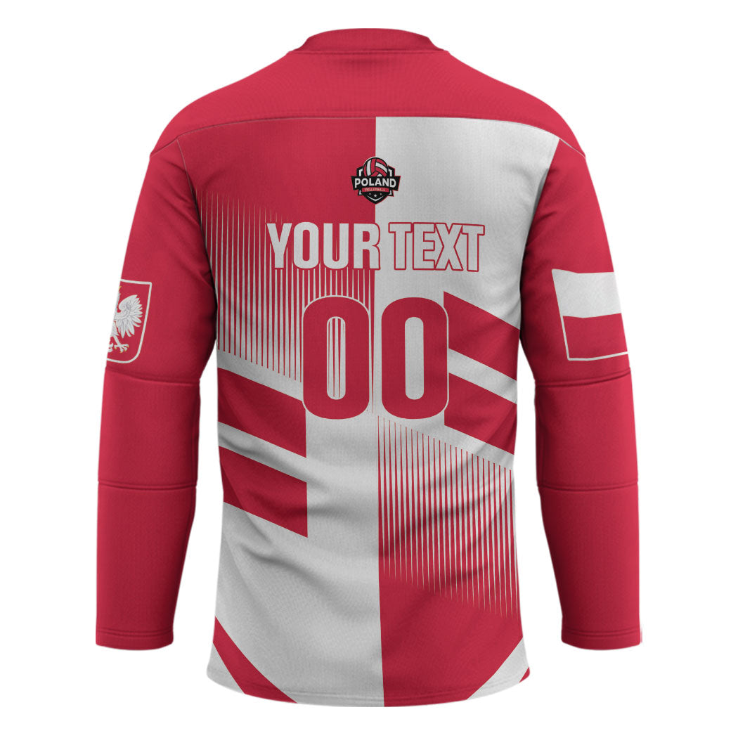 Custom Volleyball 2026 Poland 3rd Champions Hockey Jersey