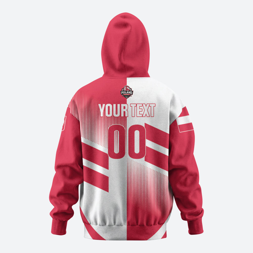 Custom Volleyball 2026 Poland 3rd Champions Hoodie