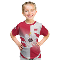 Custom Volleyball 2026 Poland 3rd Champions Kid T Shirt