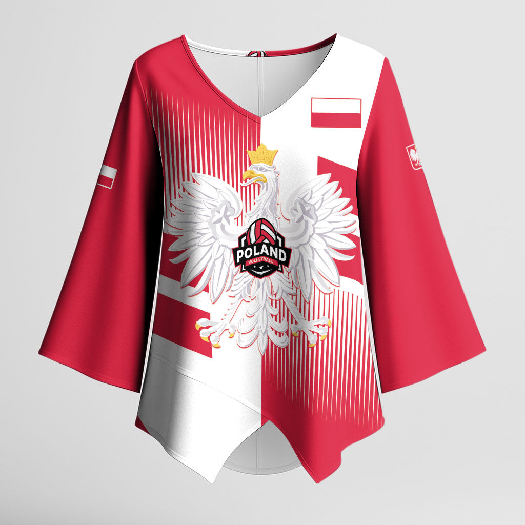 Custom Volleyball 2026 Poland 3rd Champions Kimono Sleeve Blouse