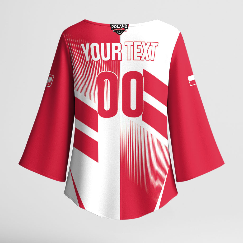 Custom Volleyball 2026 Poland 3rd Champions Kimono Sleeve Blouse