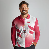 Custom Volleyball 2026 Poland 3rd Champions Long Sleeve Polo Shirt