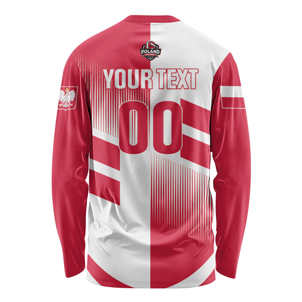 Custom Volleyball 2026 Poland 3rd Champions Long Sleeve Shirt