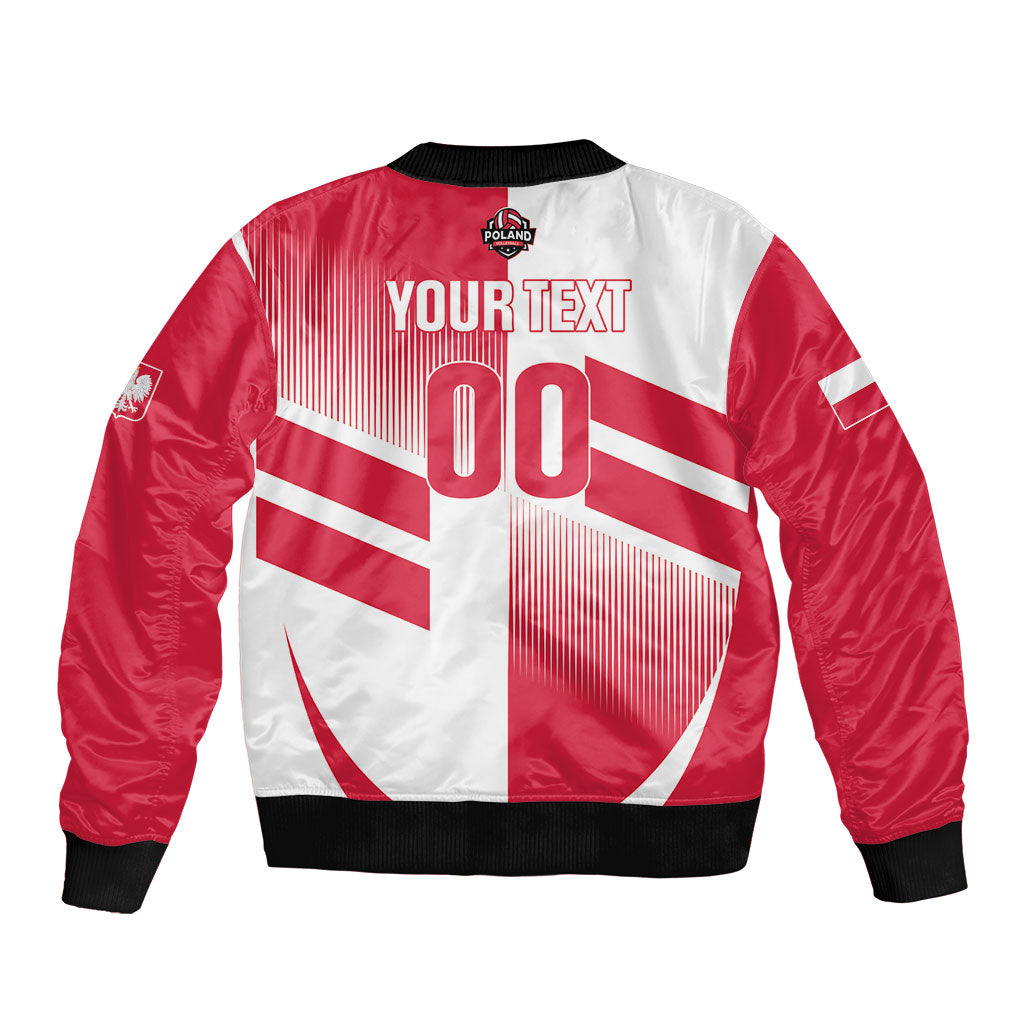 Custom Volleyball 2026 Poland 3rd Champions Sleeve Zip Bomber Jacket
