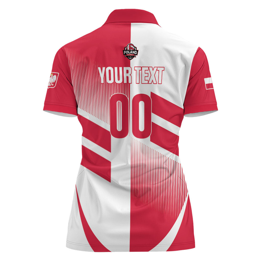 Custom Volleyball 2026 Poland 3rd Champions Women Polo Shirt