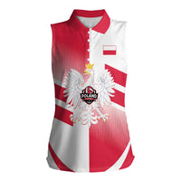 Custom Volleyball 2026 Poland 3rd Champions Women Sleeveless Polo Shirt