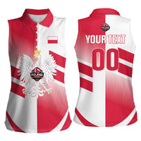 Custom Volleyball 2026 Poland 3rd Champions Women Sleeveless Polo Shirt