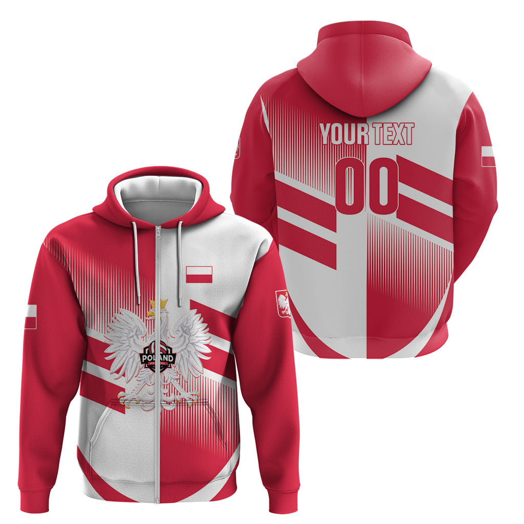 Custom Volleyball 2026 Poland 3rd Champions Zip Hoodie