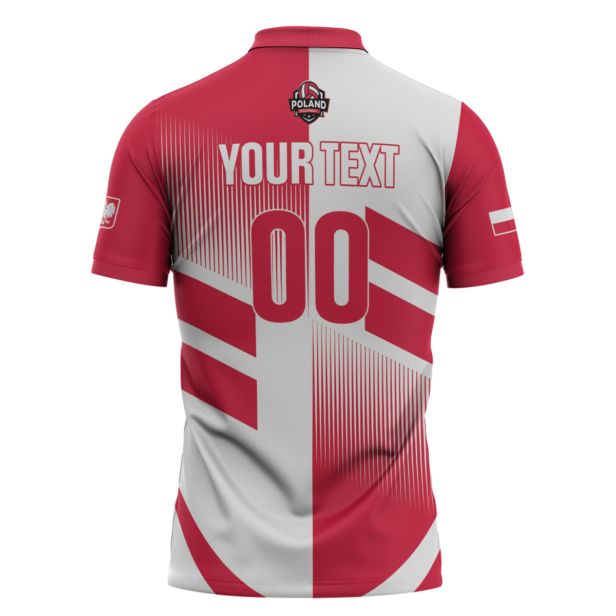 Custom Volleyball 2026 Poland 3rd Champions Zipper Polo Shirt