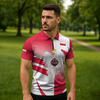 Custom Volleyball 2026 Poland 3rd Champions Zipper Polo Shirt