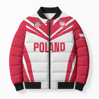 Custom Poland 2026 Volleyball Bomber Puffer Jacket Polish Eagle Champions