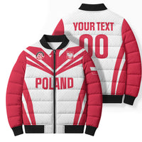 Custom Poland 2026 Volleyball Bomber Puffer Jacket Polish Eagle Champions
