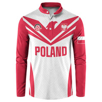 Custom Poland 2026 Volleyball Button Sweatshirt Polish Eagle Champions