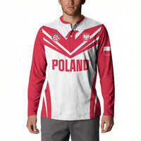 Custom Poland 2026 Volleyball Button Sweatshirt Polish Eagle Champions