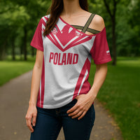 Custom Poland 2026 Volleyball Cross Shoulder Shirt Polish Eagle Champions