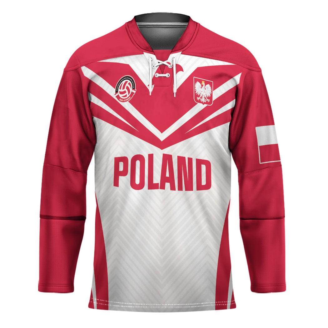 Custom Poland 2026 Volleyball Hockey Jersey Polish Eagle Champions