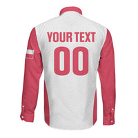 Custom Poland 2026 Volleyball Long Sleeve Button Shirt Polish Eagle Champions