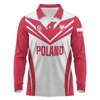 Custom Poland 2026 Volleyball Long Sleeve Polo Shirt Polish Eagle Champions