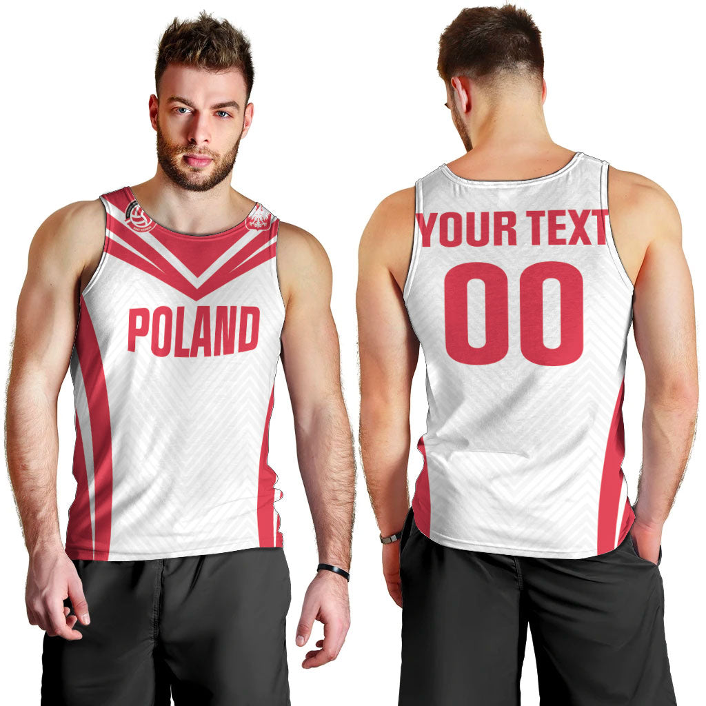 Custom Poland 2026 Volleyball Men Tank Top Polish Eagle Champions