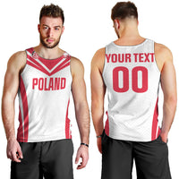 Custom Poland 2026 Volleyball Men Tank Top Polish Eagle Champions
