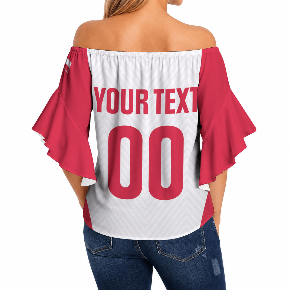 Custom Poland 2026 Volleyball Off Shoulder Wrap Waist Top Polish Eagle Champions