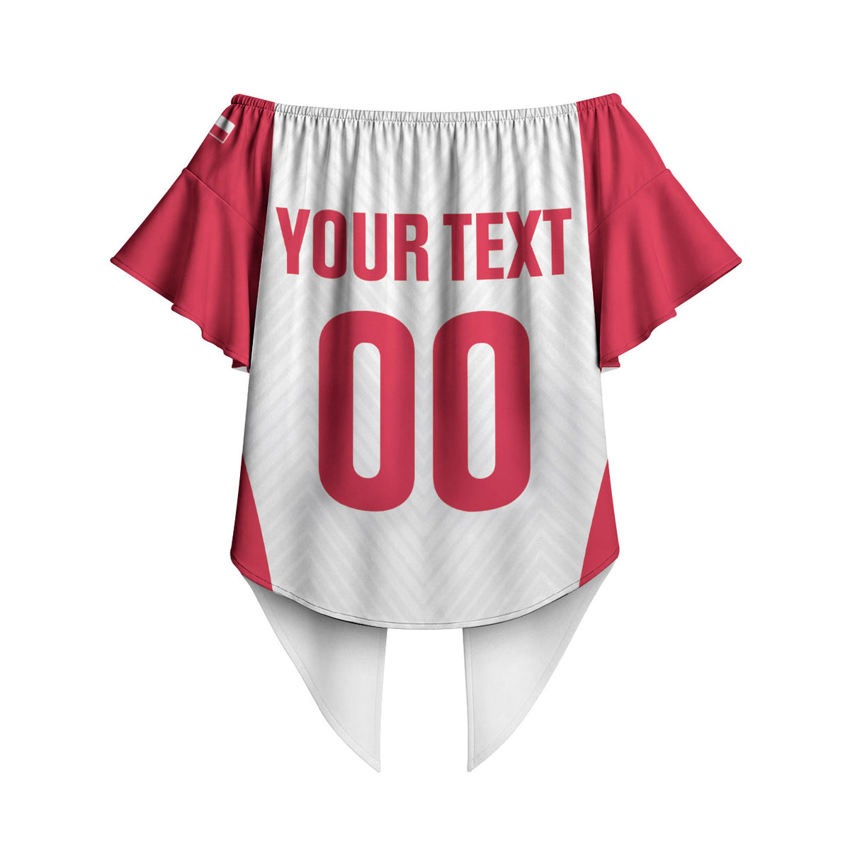 Custom Poland 2026 Volleyball Off Shoulder Wrap Waist Top Polish Eagle Champions
