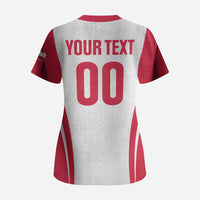 Custom Poland 2026 Volleyball Scrub Top Polish Eagle Champions