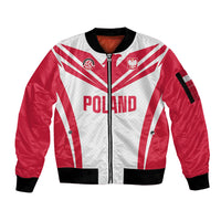 Custom Poland 2026 Volleyball Sleeve Zip Bomber Jacket Polish Eagle Champions