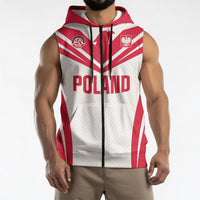 Custom Poland 2026 Volleyball Sleeveless Zip Hoodie Polish Eagle Champions