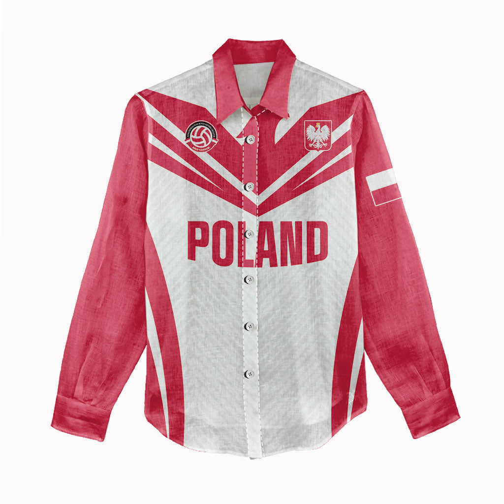Custom Poland 2026 Volleyball Women Casual Shirt Polish Eagle Champions