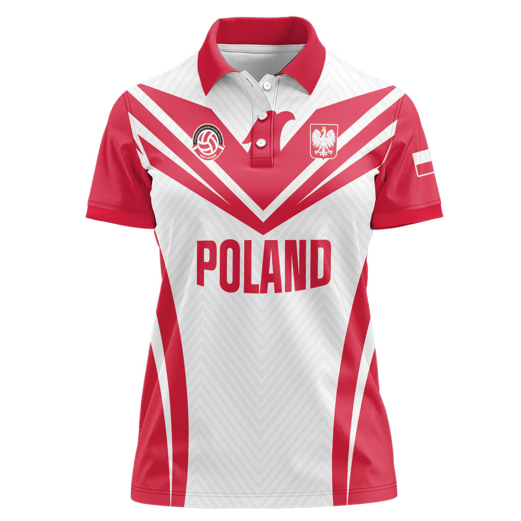 Custom Poland 2026 Volleyball Women Polo Shirt Polish Eagle Champions