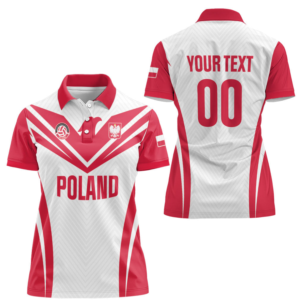 Custom Poland 2026 Volleyball Women Polo Shirt Polish Eagle Champions