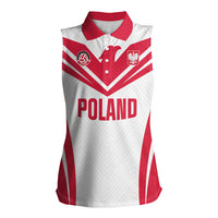 Custom Poland 2026 Volleyball Women Sleeveless Polo Shirt Polish Eagle Champions