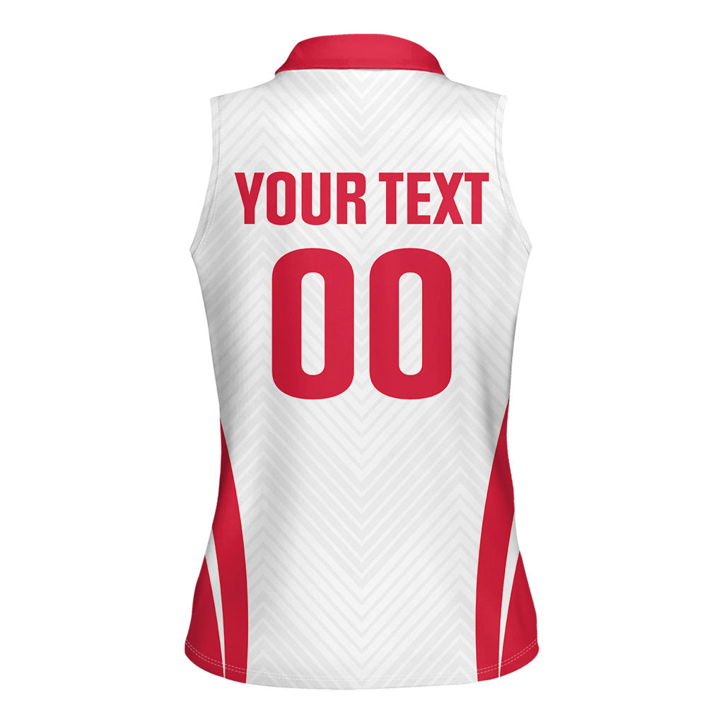 Custom Poland 2026 Volleyball Women Sleeveless Polo Shirt Polish Eagle Champions
