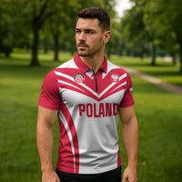 Custom Poland 2026 Volleyball Zipper Polo Shirt Polish Eagle Champions