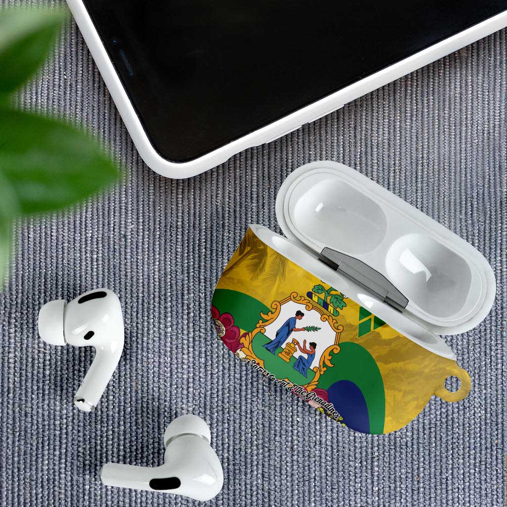 Saint Vincent and the Grenadines AirPods Case Cannonball Flower Tropical Style - Wonder Print Shop