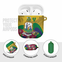 Saint Vincent and the Grenadines AirPods Case Cannonball Flower Tropical Style - Wonder Print Shop