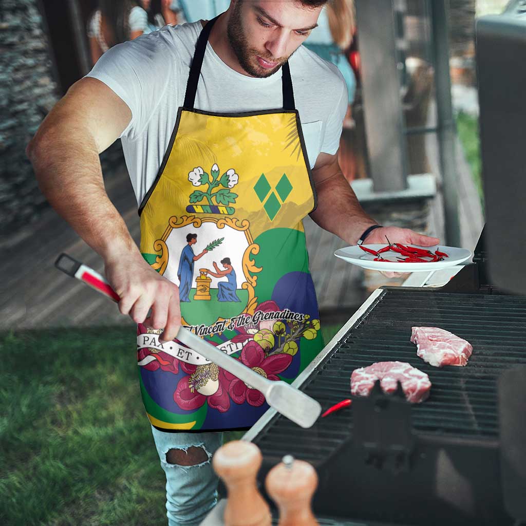 Saint Vincent and the Grenadines Apron Cannonball Flower Tropical Style - Wonder Print Shop