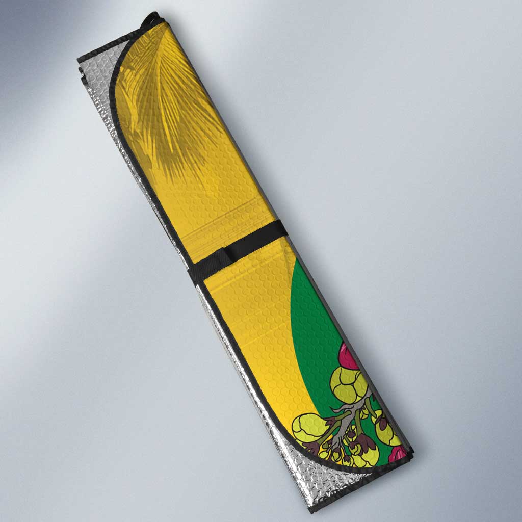 Saint Vincent and the Grenadines Auto Sun Shade Cannonball Flower Tropical Style - Wonder Print Shop
