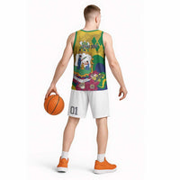 Personalized Saint Vincent and the Grenadines Basketball Jersey Cannonball Flower Tropical Style - Wonder Print Shop