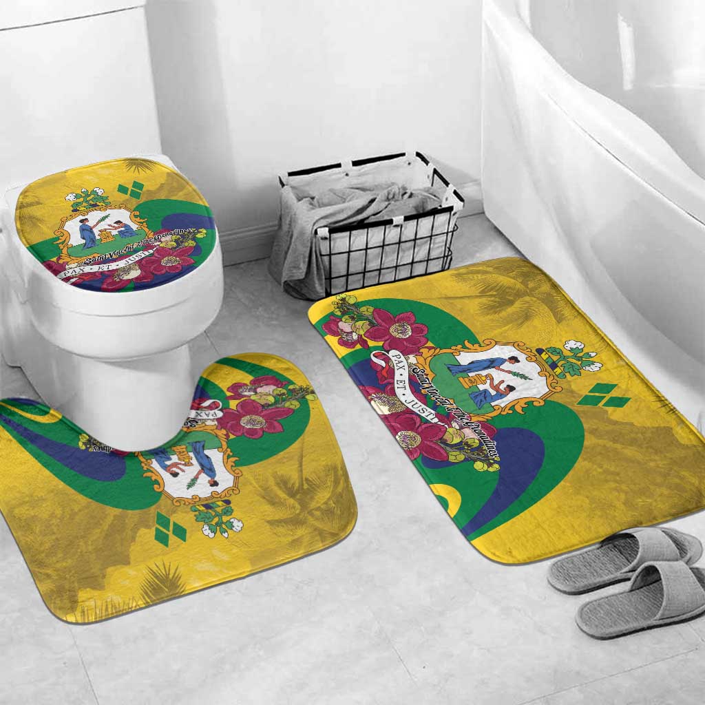 Saint Vincent and the Grenadines Bathroom Set Cannonball Flower Tropical Style - Wonder Print Shop
