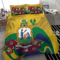 Saint Vincent and the Grenadines Bedding Set Cannonball Flower Tropical Style - Wonder Print Shop