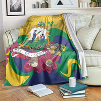 Saint Vincent and the Grenadines Blanket Cannonball Flower Tropical Style - Wonder Print Shop