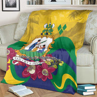 Saint Vincent and the Grenadines Blanket Cannonball Flower Tropical Style - Wonder Print Shop